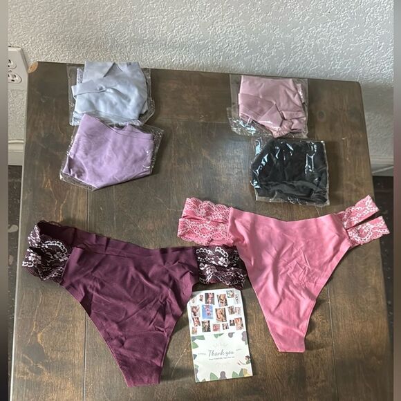 New FINETOO Seamless Panties 6 Pack No Lines With lace Cut Out - Picture 4 of 12